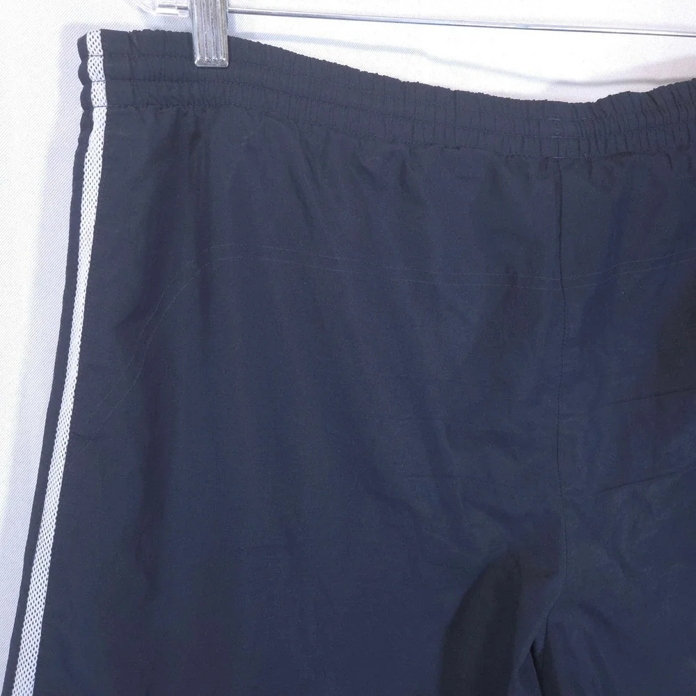 Adidas Lined Track Pants Mens L Ankle Zip Navy Blue 3-Stripe Windbreaker Y2K Gym